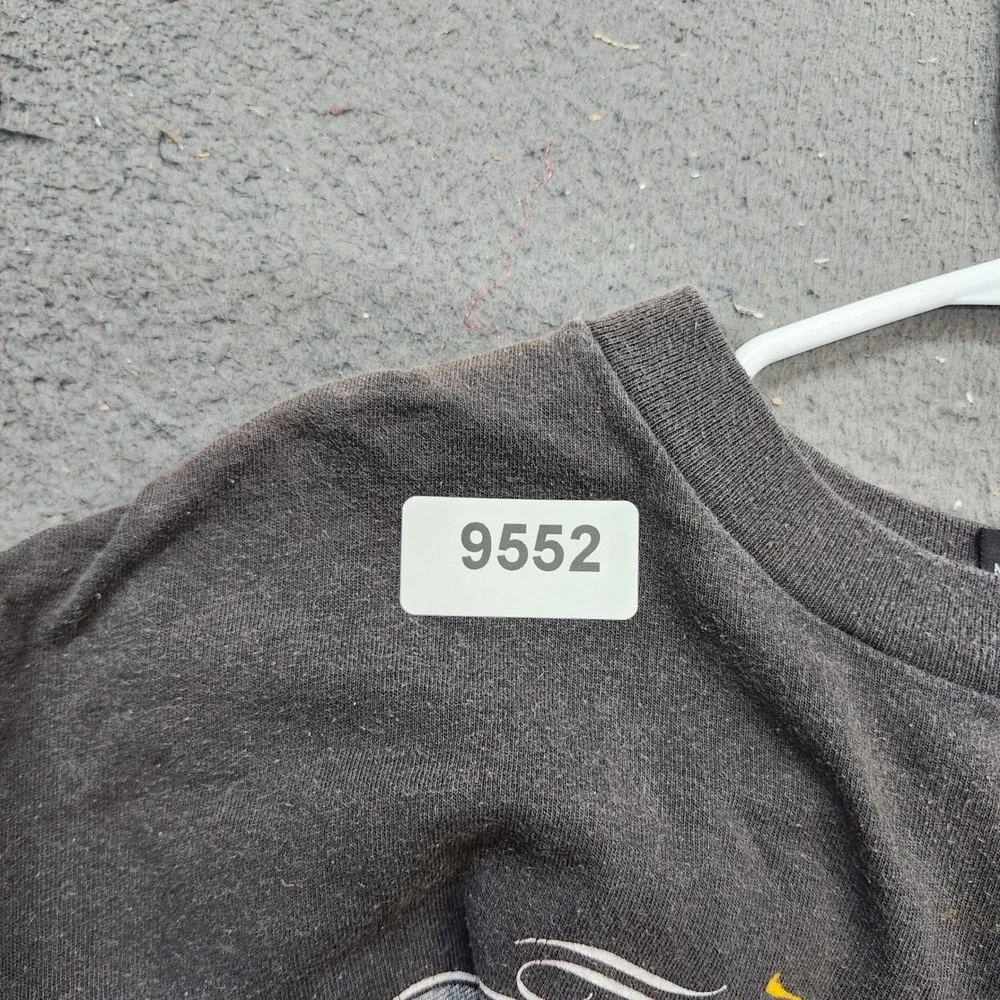 Vintage 3D Emblem Shirt Mens XL Gray Old Bikes Good Whiskey Biker Tee Made USA - Picture 6 of 6